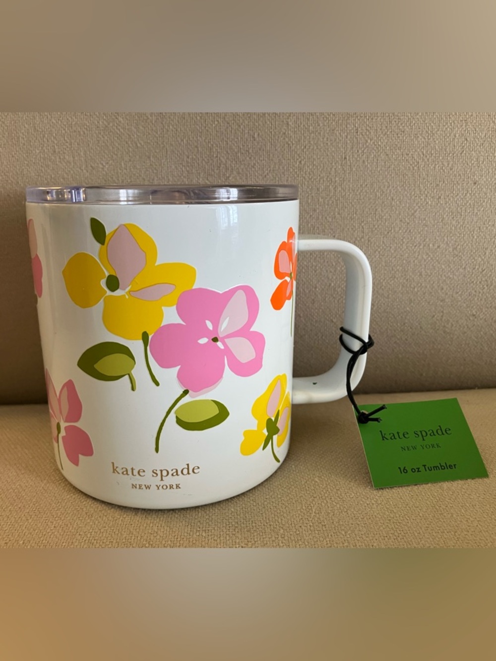 Kate Spade Spring Pansies Mug